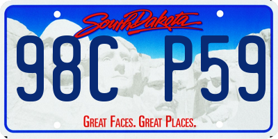 SD license plate 98CP59