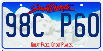 SD license plate 98CP60