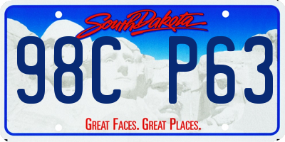 SD license plate 98CP63