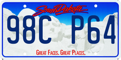 SD license plate 98CP64