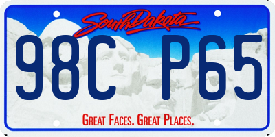 SD license plate 98CP65