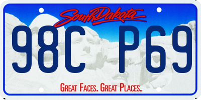 SD license plate 98CP69