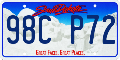 SD license plate 98CP72