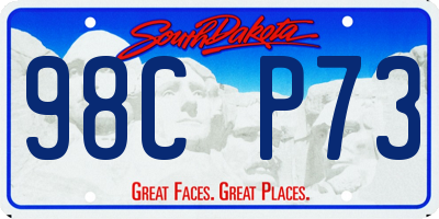 SD license plate 98CP73