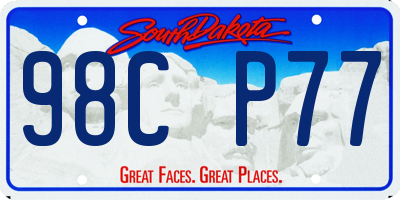 SD license plate 98CP77