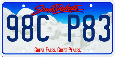 SD license plate 98CP83