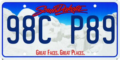 SD license plate 98CP89