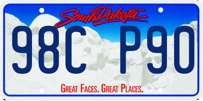 SD license plate 98CP90