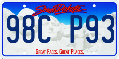 SD license plate 98CP93