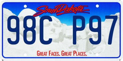 SD license plate 98CP97