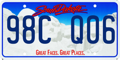 SD license plate 98CQ06