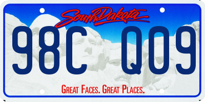 SD license plate 98CQ09