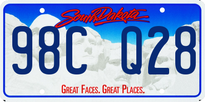 SD license plate 98CQ28