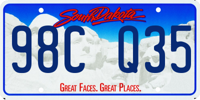 SD license plate 98CQ35