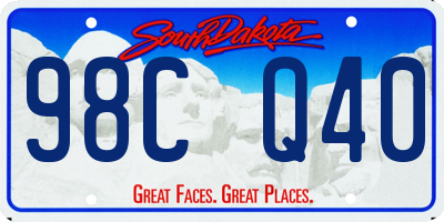 SD license plate 98CQ40