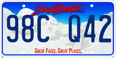 SD license plate 98CQ42