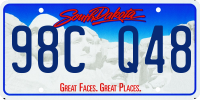 SD license plate 98CQ48