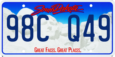 SD license plate 98CQ49