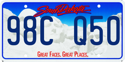 SD license plate 98CQ50