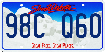 SD license plate 98CQ60