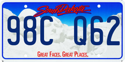 SD license plate 98CQ62