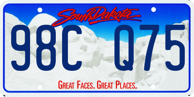 SD license plate 98CQ75