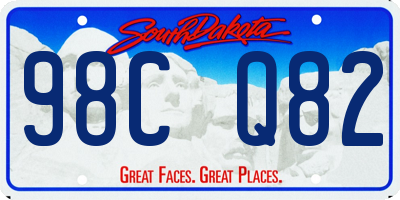 SD license plate 98CQ82