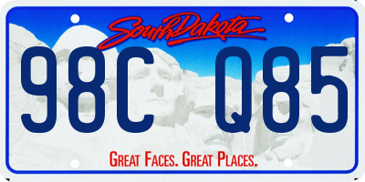 SD license plate 98CQ85