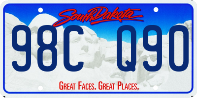 SD license plate 98CQ90