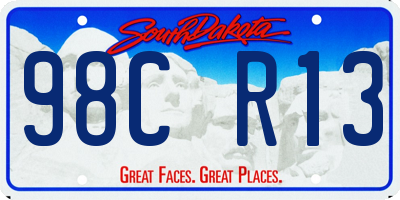 SD license plate 98CR13