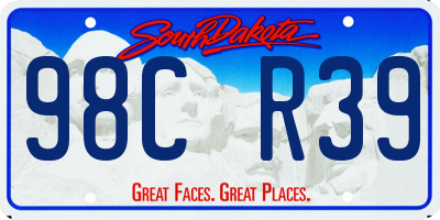 SD license plate 98CR39