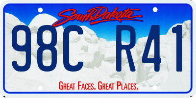 SD license plate 98CR41