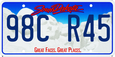 SD license plate 98CR45