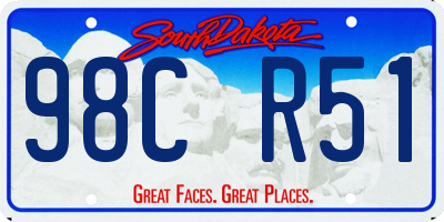 SD license plate 98CR51