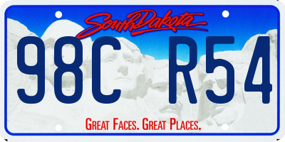 SD license plate 98CR54