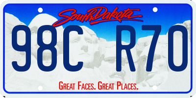 SD license plate 98CR70