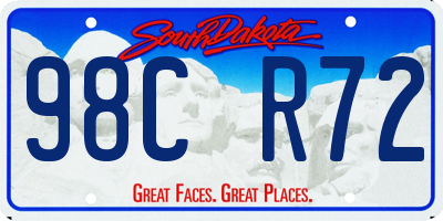 SD license plate 98CR72