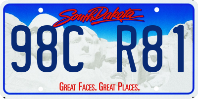 SD license plate 98CR81
