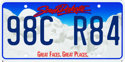 SD license plate 98CR84