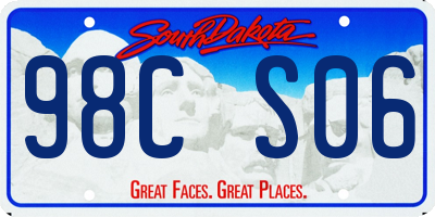 SD license plate 98CS06