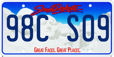 SD license plate 98CS09