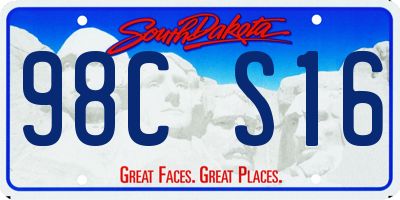 SD license plate 98CS16