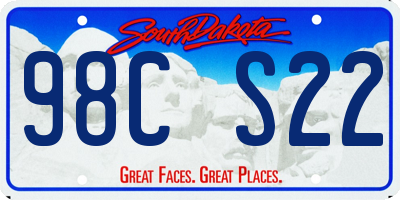 SD license plate 98CS22