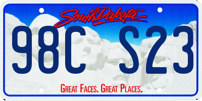 SD license plate 98CS23