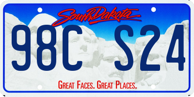 SD license plate 98CS24