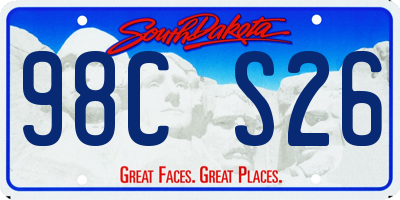 SD license plate 98CS26