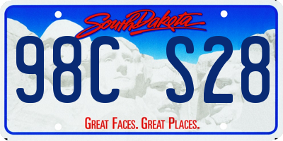 SD license plate 98CS28