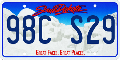 SD license plate 98CS29