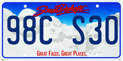 SD license plate 98CS30