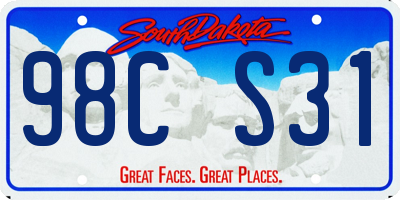 SD license plate 98CS31